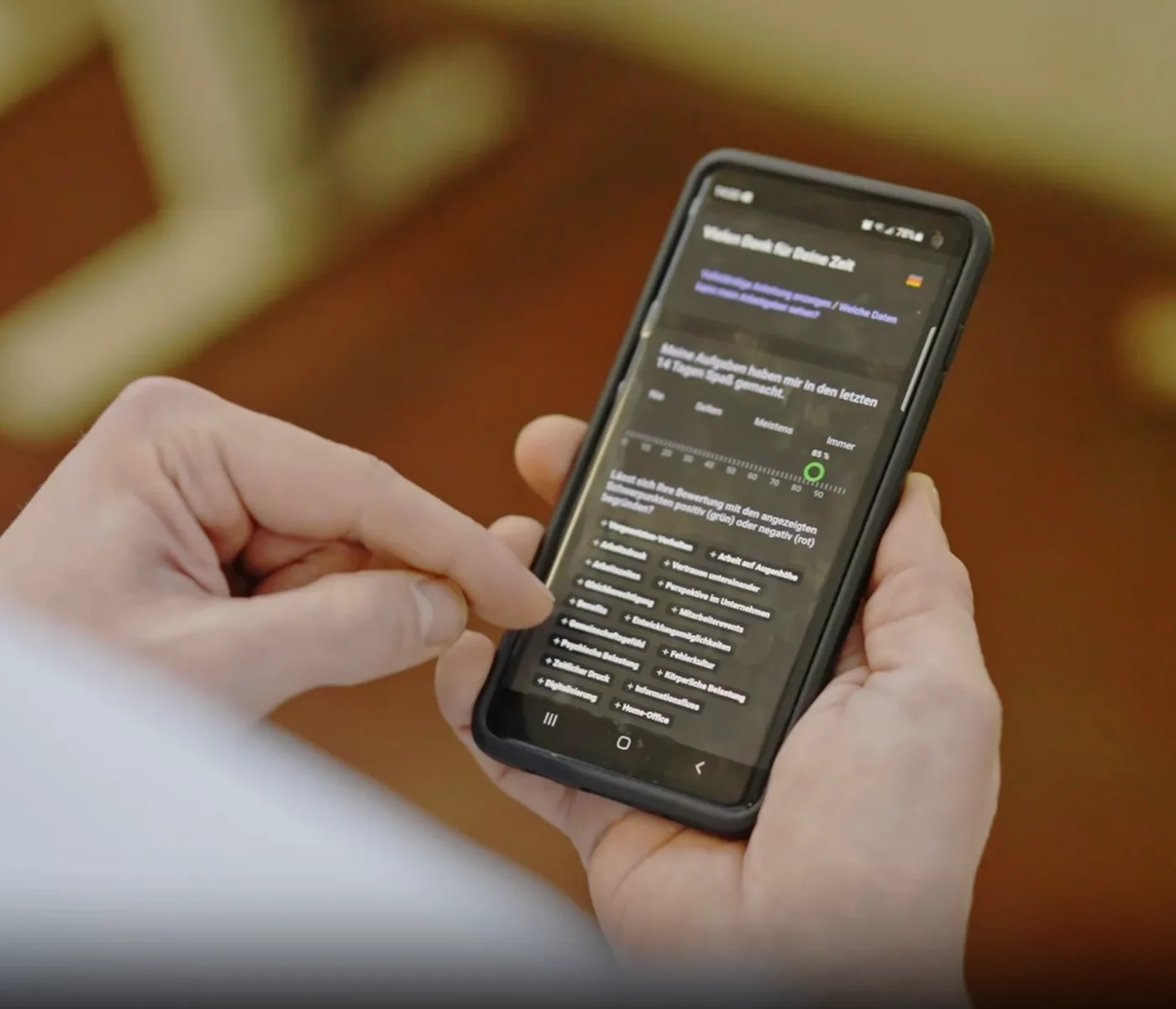 Kiwimo-Befragung auf dem Smartphone